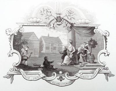 Tiverton okul ziyafeti için bilet by William Hogarth