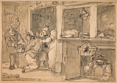 Sanayi ve Aylaklık için kullanılmayan çizim, 1747. by William Hogarth