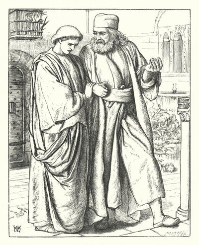 Ödünç Mücevherler (gravür) by William Holman (after) Hunt