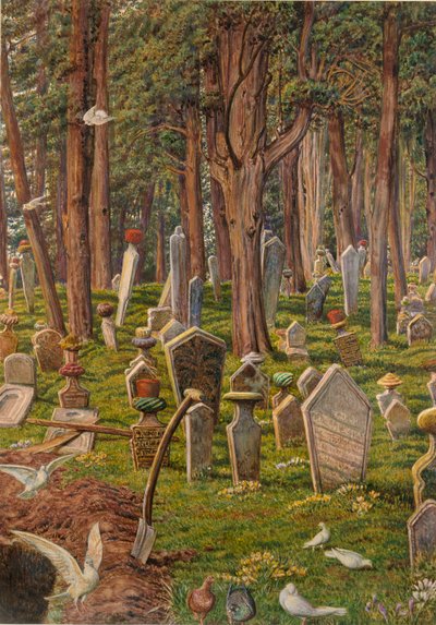 Uyuyan Şehir: Pera Mezarlığı, Konstantinopolis, 1856-1888 by William Holman Hunt