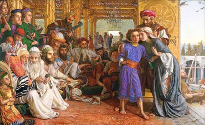 tapınakta Tadın keşfi by William Holman Hunt
