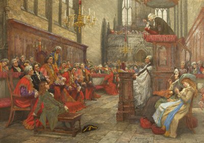 John Wesley preaching before the Mayor and Corporation of Bristol by William Holt Yates Titcomb