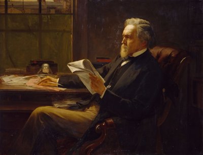 George Jacob Holyoake 1817-1906 portresi. by William Holyoake