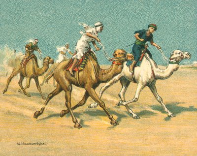 Yarışlar Tarihi ve Modern, Deve Yarışları (chromolitho) by William Hounsom Byles