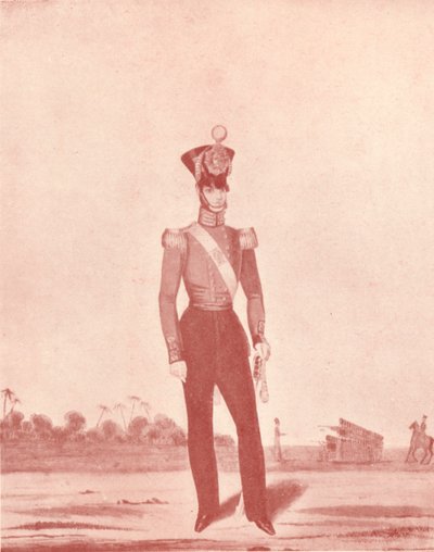 Hattaki Madras Ordusu Piyade Memurları, c1837-1843, 1909 by William Hunsley