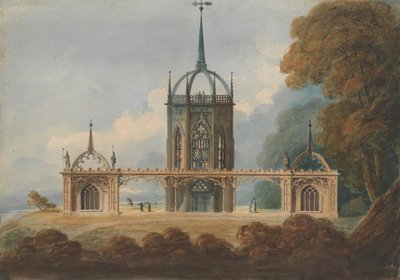 Gotik bir Belle Vue için tasarım, yaklaşık. 1800. by William Hurst Ashpitel
