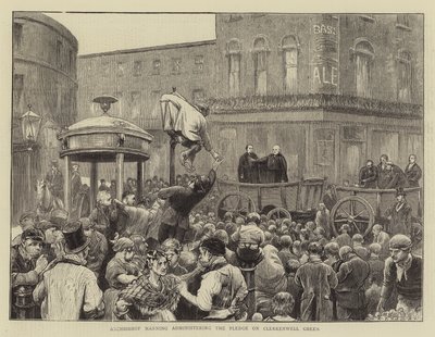 Başpiskopos Manning, Clerkenwell Green Yeminini yönetiyor by William III Bromley