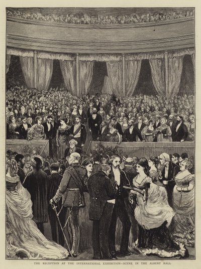 Uluslararası Sergide Resepsiyon, Albert Hall gravür sahnesi by William III Bromley