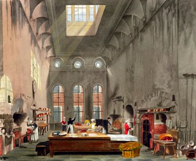 Mutfak, St James Sarayı, Londra, 1819 by William James Bennett