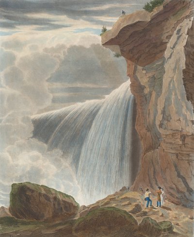 Masa Kayasının Altından Niagara Şelalesi, 1829. by William James Bennett