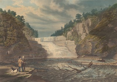 Trenton Yüksek Şelalelerinin Görünümü: West Canada Creek, N.Y., 1835