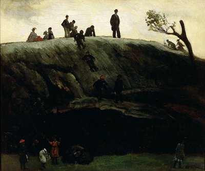 Boys Sliding, 1897 civarı (tuval üzerine yağlı boya) by William James Glackens