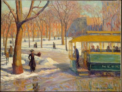 yeşil araba by William James Glackens