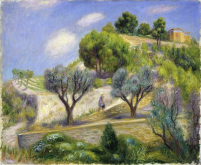 La colline de Vence - "Teraslı tepe, Vence" William James Glackens (1870-1938) tarafından tuval üzerine yağlıboya by William James Glackens