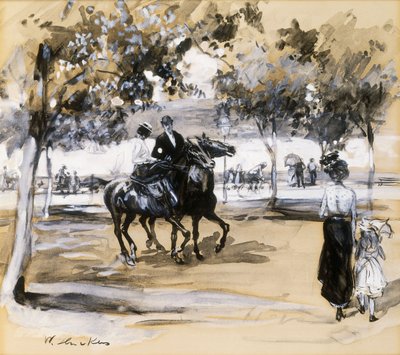 nehir kenarı sürüşü by William James Glackens