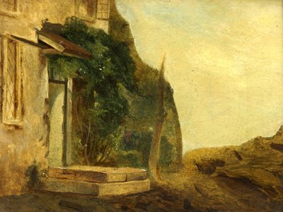 Bir Kulübe Kapısı (panelde yağ) by William James Muller