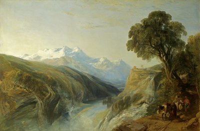 An Alpine Scene (oil on canvas) by William James Muller