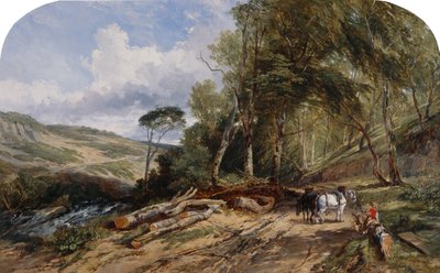 Kereste Çekmek (tuval üzerine yağlıboya) by William James Muller