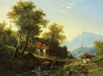 İsviçre Dağ Evi by William James Muller
