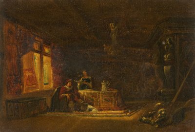 Baronial Hall (tuval üzerine yağlı boya) by William James Muller