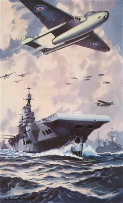 British Aircraft Carrier (renkli taş) by William John Patton McDowell