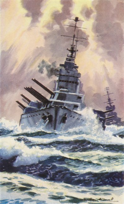 İngiliz Başkent Gemisi (renkli taş) by William John Patton McDowell