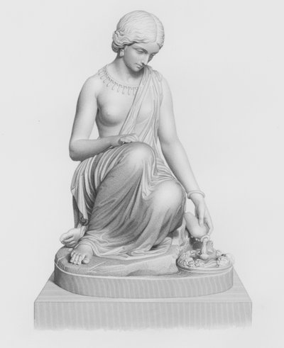 Ganj Lambası, W Roffe tarafından H Timbrell tarafından heykelden oyulmuş (gravür) by William John Roffe