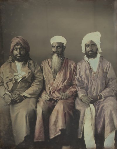 Türbanlı Üç Oturan Adamın İsimsiz Portresi, 1853. by William Johnson