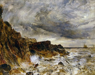 Llanddwyn Kayaları (tuval üzerine yağlı boya) by William Joseph J.C. Bond