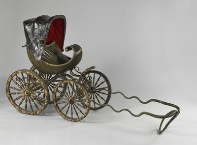 Boyalı ve yaldızlı bebek arabası (karışık teknik) by William Kent
