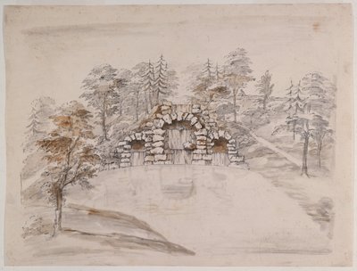 Chiswick, kademeli tasarım (kalem ve mürekkep ve kağıt üzerinde yıkama) by William Kent