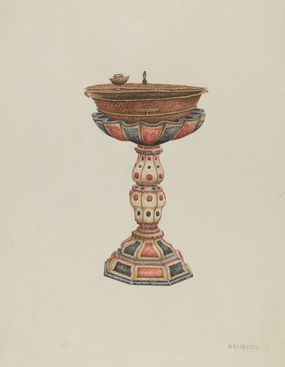 Vaftiz Yazı Tipi ve Standı, c. 1939. by William Kieckhofel