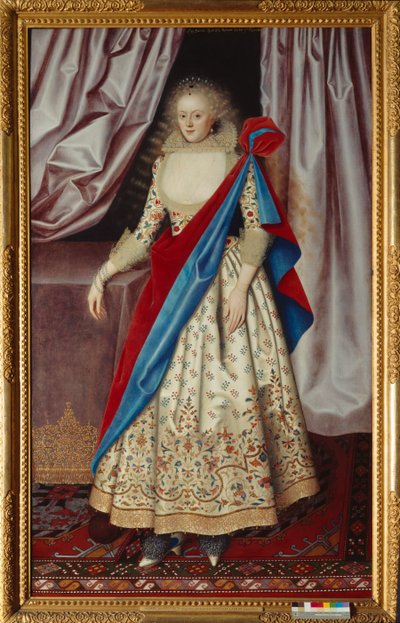 Leydi Isabella Rich c.1615 (tuval üzerine yağlıboya) by William Larkin
