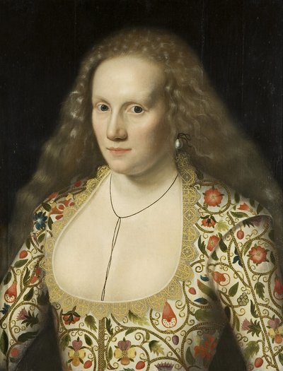 Meçhul Bir Hanımın Portresi, c.1615 (panelde yağlı boya) by William Larkin