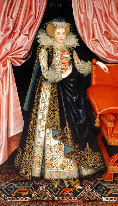 Muhtemelen Elizabeth Cary, kızlık soyadı Tanfield, 1615 dolayları (tuval üzerine yağlı boya) by William Larkin