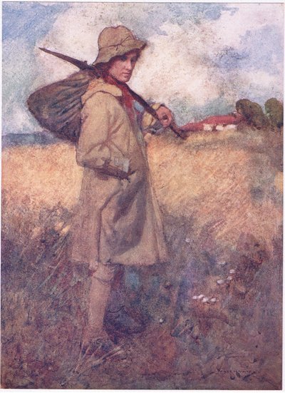 Bir zamanlar, İngiltere'nin kederi başlamadan önce, her toprak parçası kendi adamını tutarken (renkli litho) by William Lee Hankey