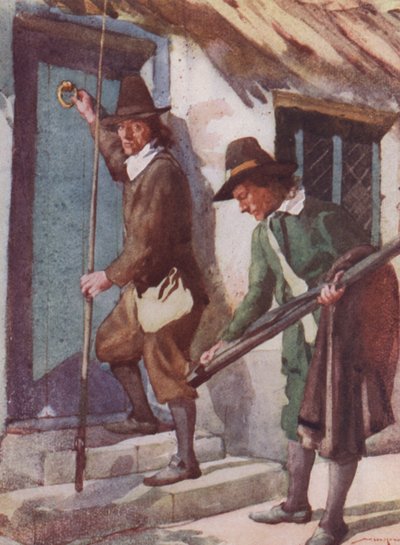 The Compleat Angler için çizim, Izaak Walton (renkli litho) by William Lee Hankey