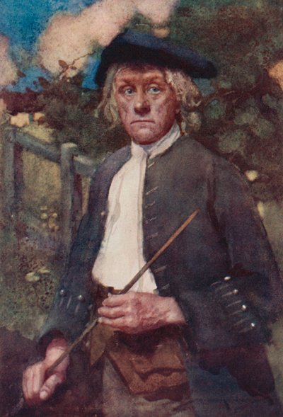 The Deserted Village için İllüstrasyon, Oliver Goldsmith (renkli lito) by William Lee Hankey