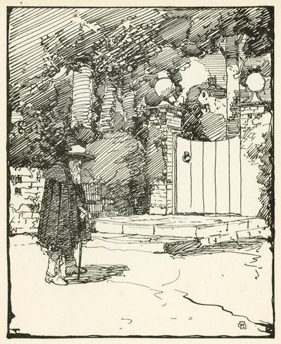 The Deserted Village için İllüstrasyon, Oliver Goldsmith (renkli lito) by William Lee Hankey