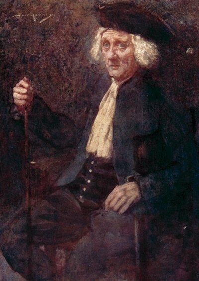 The Deserted Village için İllüstrasyon, Oliver Goldsmith (renkli lito) by William Lee Hankey