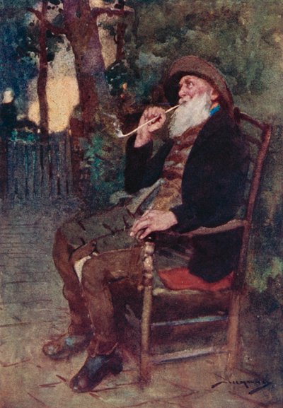 The Deserted Village için İllüstrasyon, Oliver Goldsmith (renkli lito) by William Lee Hankey