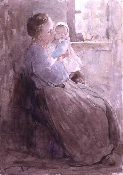 Julie ve Louise (kağıt üzerine suluboya) by William Lee Hankey