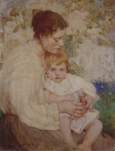 Anne ve Çocuk (tuval üzerine yağlıboya) by William Lee Hankey