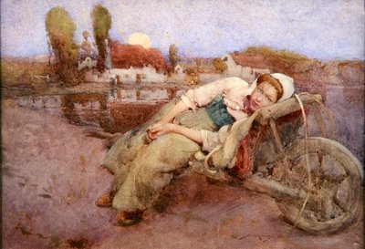 Dinlenme (kağıt üzerine sulu boya) by William Lee Hankey