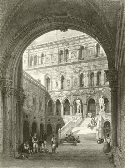 Devler Merdivenleri, Ducal Sarayı, Venedik by William Leighton Leitch