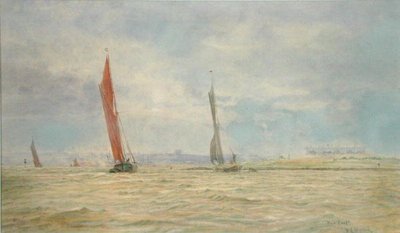 Hoo Fort, River Medway (kağıt üzerine suluboya) by William Lionel Wyllie