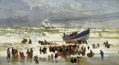 Cankurtaran Teknesinin Lansmanı by William Lionel Wyllie