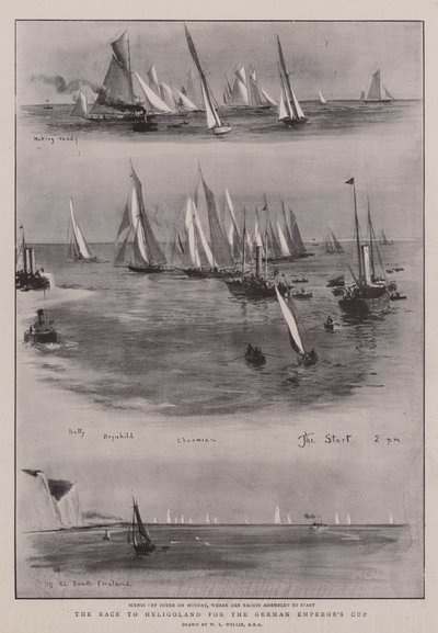 Alman İmparatorluk Kupası için Heligoland Yarışı by William Lionel Wyllie