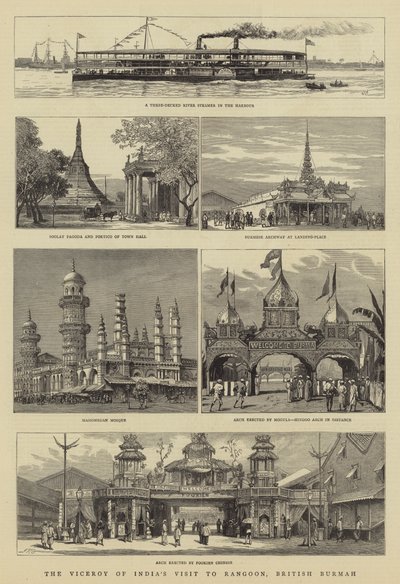 Hindistan'ın Genel Valisinin Rangoon, British Burma'yı Ziyareti by William Lionel Wyllie