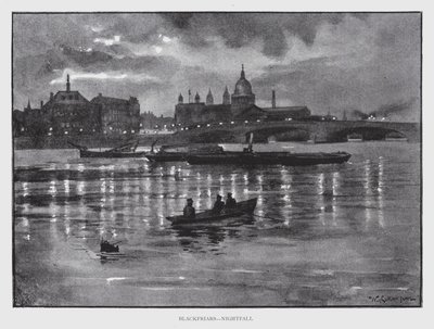 Blackfriars, Nightfall (litto) by William Luker